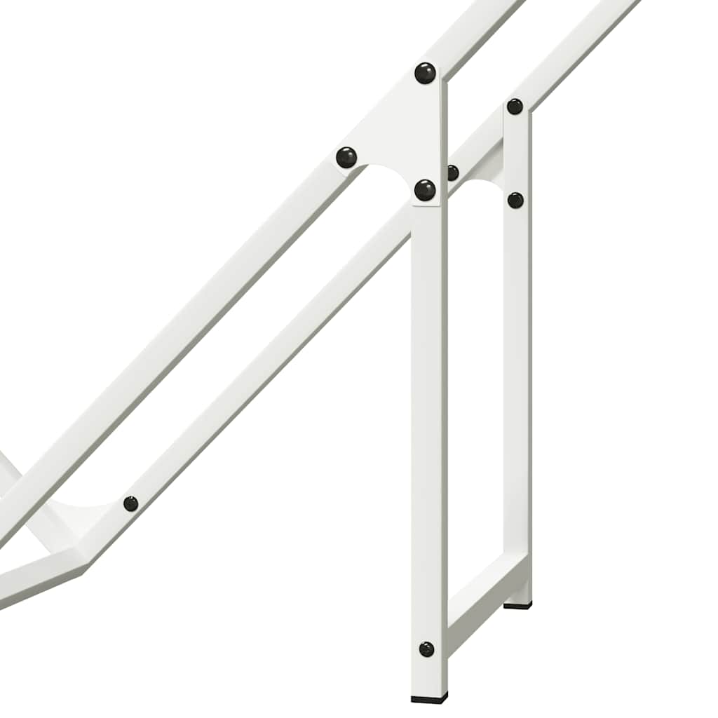 vidaXL Firewood Rack White 100x25x100 cm Cold-rolled steel