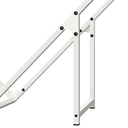 vidaXL Firewood Rack White 100x25x100 cm Cold-rolled steel
