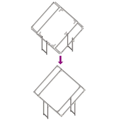 vidaXL Firewood Rack White 100x25x100 cm Cold-rolled steel