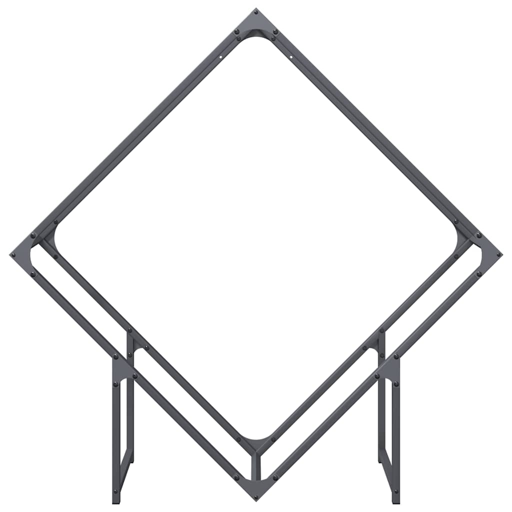 vidaXL Firewood Rack Anthracite 100x25x100 cm Cold-rolled steel