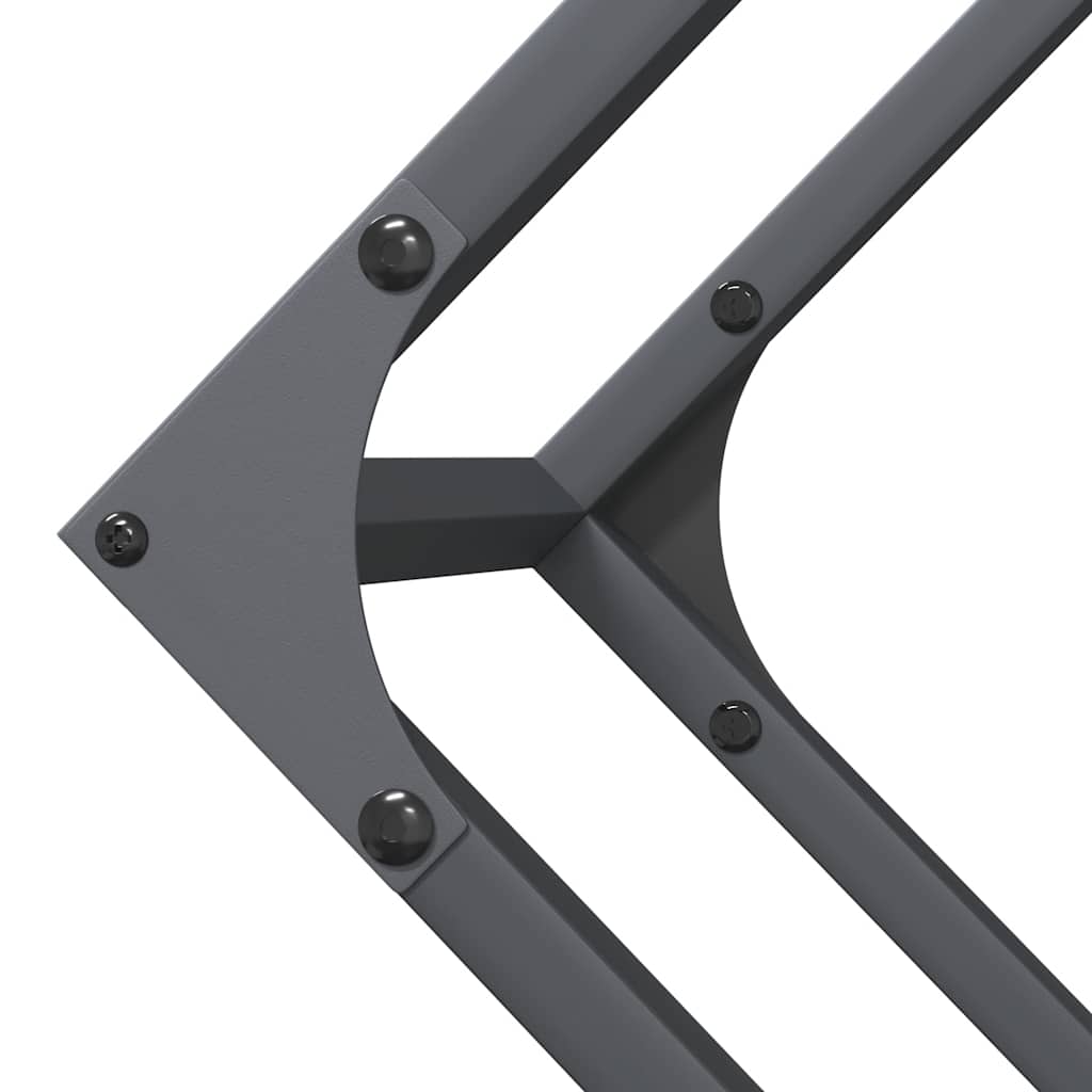 vidaXL Firewood Rack Anthracite 100x25x100 cm Cold-rolled steel