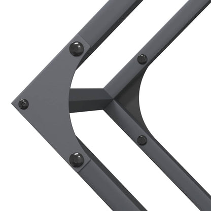 vidaXL Firewood Rack Anthracite 100x25x100 cm Cold-rolled steel