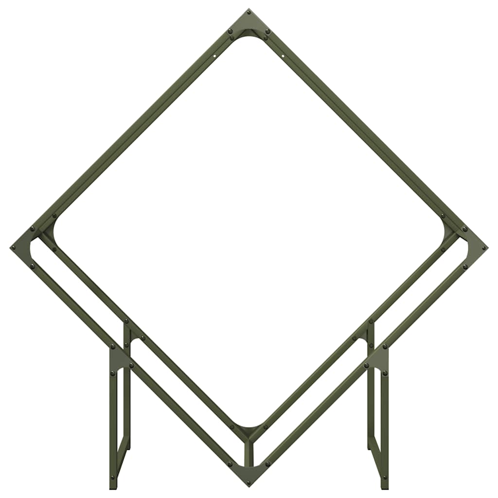 vidaXL Firewood Rack Olive Green 100x25x100 cm Cold-rolled steel