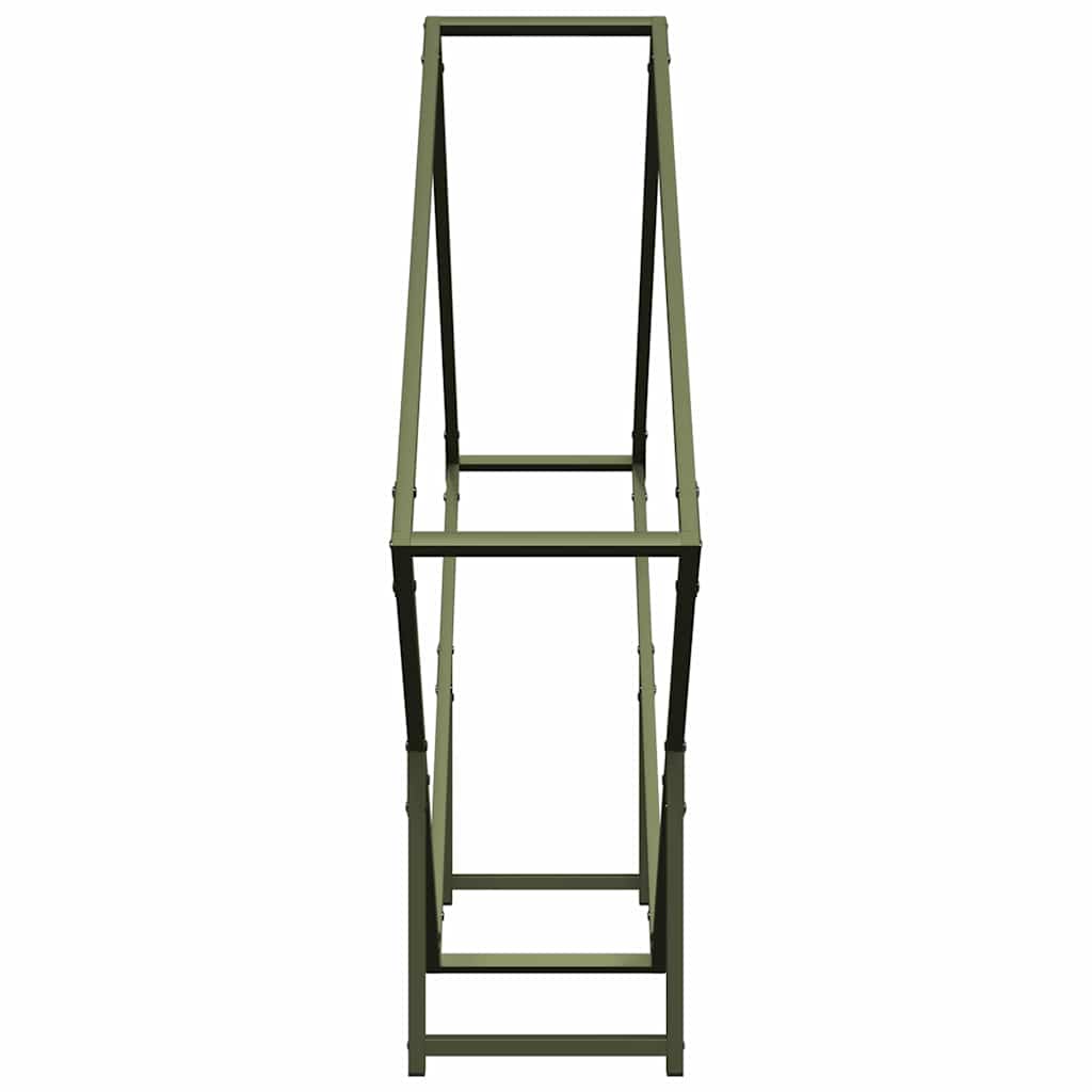 vidaXL Firewood Rack Olive Green 100x25x100 cm Cold-rolled steel