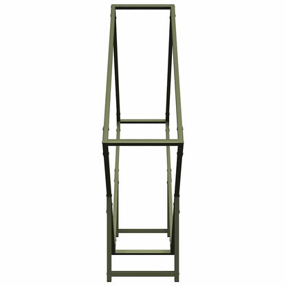 vidaXL Firewood Rack Olive Green 100x25x100 cm Cold-rolled steel