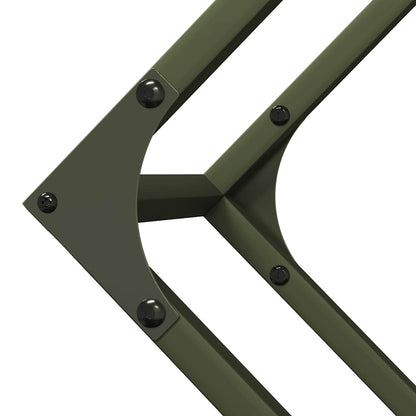 vidaXL Firewood Rack Olive Green 100x25x100 cm Cold-rolled steel