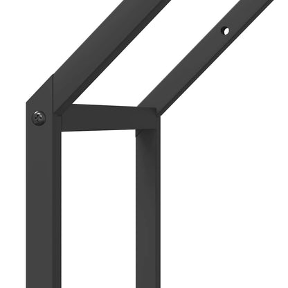 vidaXL Firewood Rack Black 40x25x60 cm Cold-rolled steel