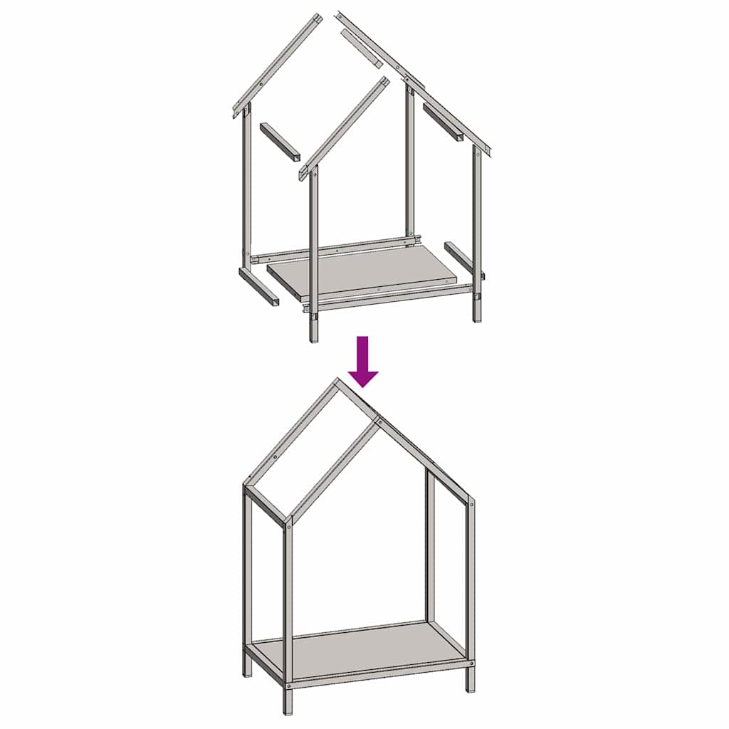 vidaXL Firewood Rack Black 40x25x60 cm Cold-rolled steel
