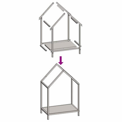 vidaXL Firewood Rack Black 40x25x60 cm Cold-rolled steel