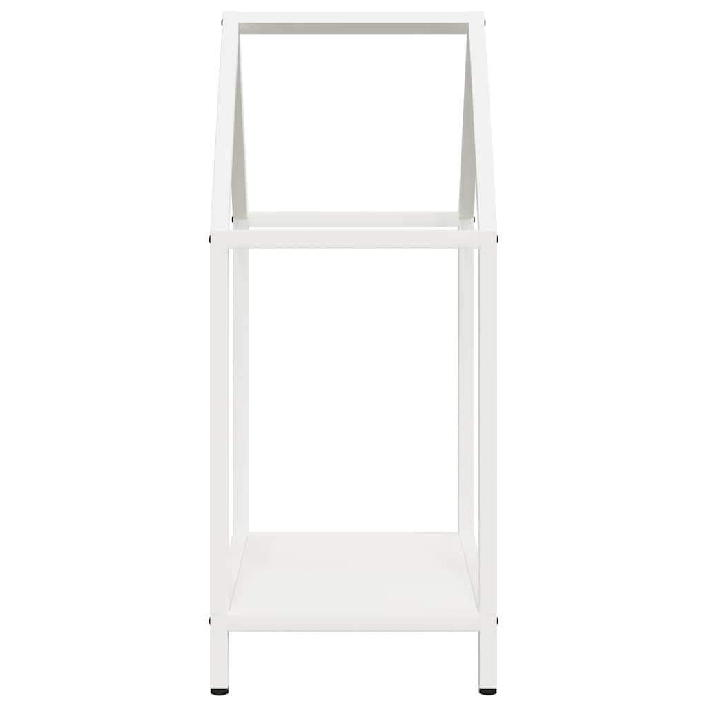 vidaXL Firewood Rack White 40x25x60 cm Cold-rolled steel