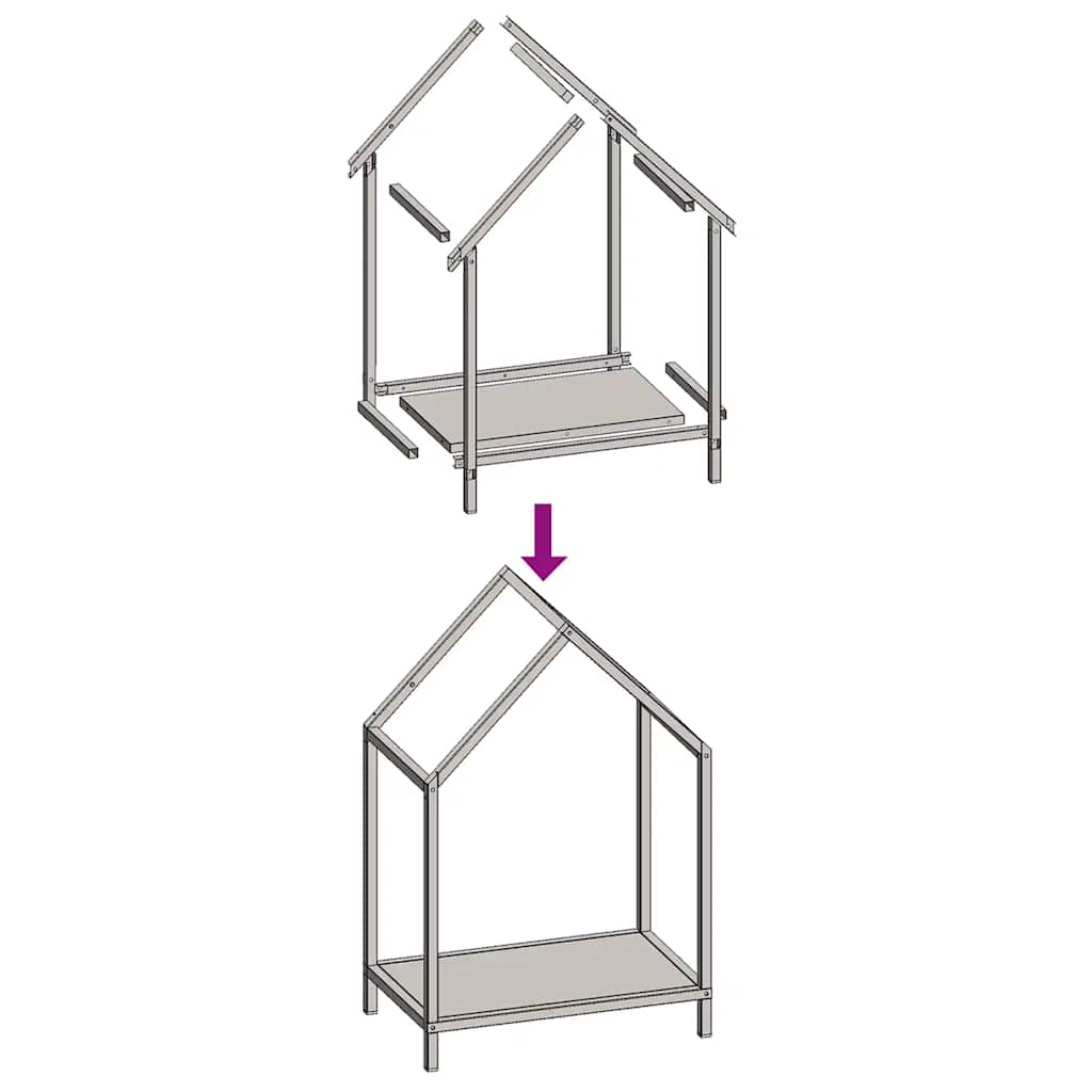 vidaXL Firewood Rack Anthracite 40x25x60 cm Cold-rolled steel