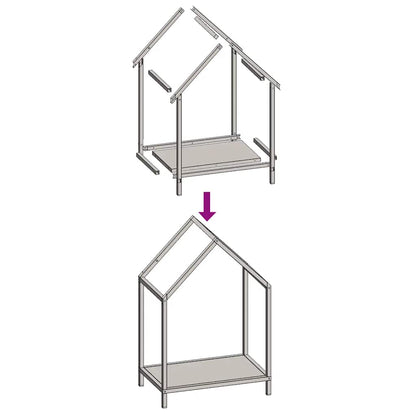 vidaXL Firewood Rack Anthracite 40x25x60 cm Cold-rolled steel