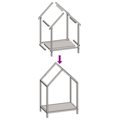 vidaXL Firewood Rack Olive Green 40x25x60 cm Cold-rolled steel