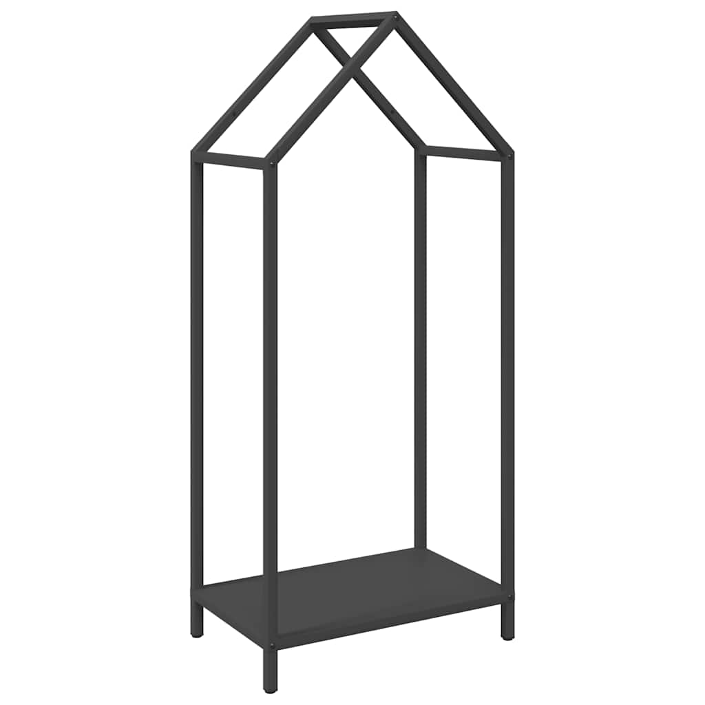 vidaXL Firewood Rack Black 40x25x90 cm Cold-rolled steel