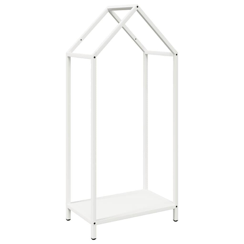 vidaXL Firewood Rack White 40x25x90 cm Cold-rolled steel