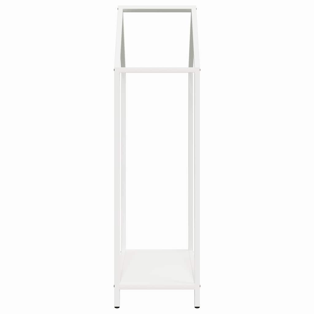 vidaXL Firewood Rack White 40x25x90 cm Cold-rolled steel