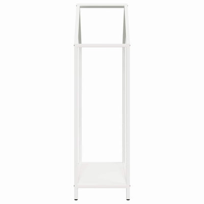 vidaXL Firewood Rack White 40x25x90 cm Cold-rolled steel