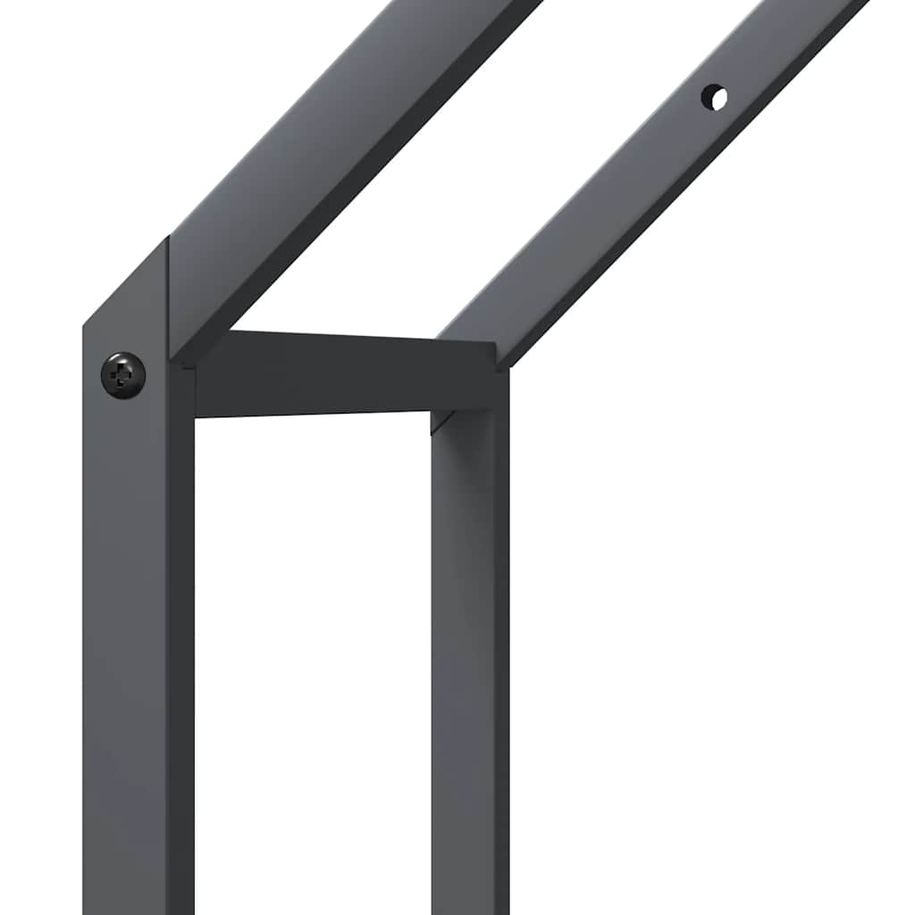 vidaXL Firewood Rack Anthracite 40x25x90 cm Cold-rolled steel