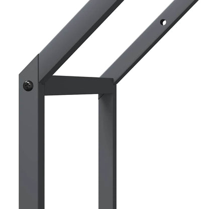 vidaXL Firewood Rack Anthracite 40x25x90 cm Cold-rolled steel