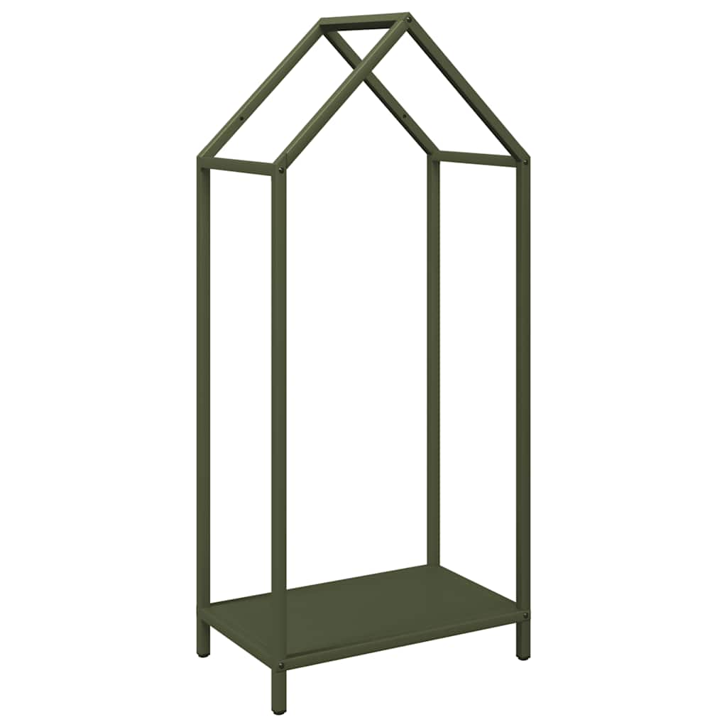 vidaXL Firewood Rack Olive Green 40x25x90 cm Cold-rolled steel