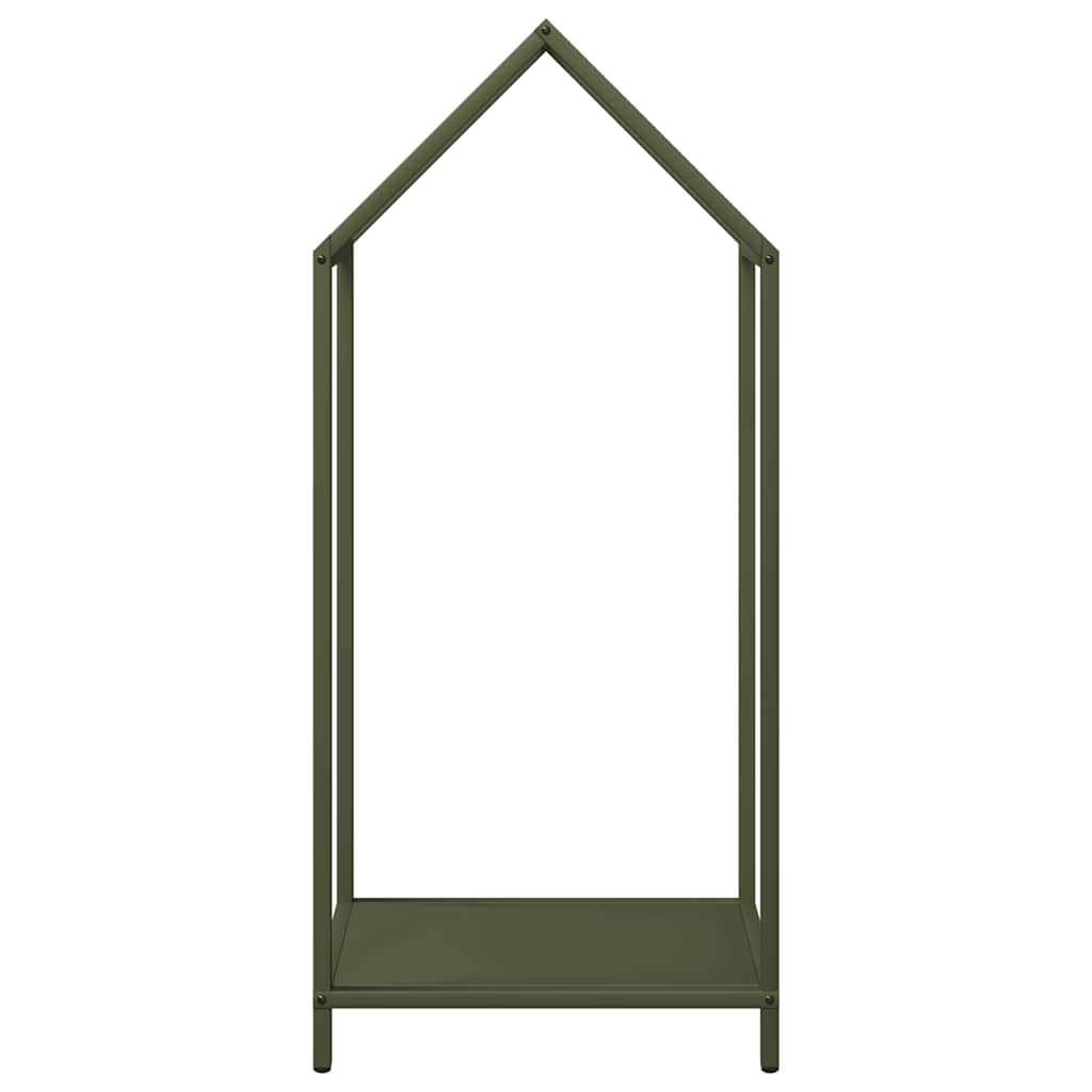 vidaXL Firewood Rack Olive Green 40x25x90 cm Cold-rolled steel