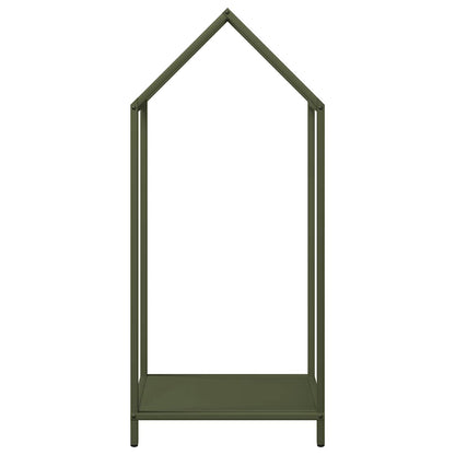 vidaXL Firewood Rack Olive Green 40x25x90 cm Cold-rolled steel