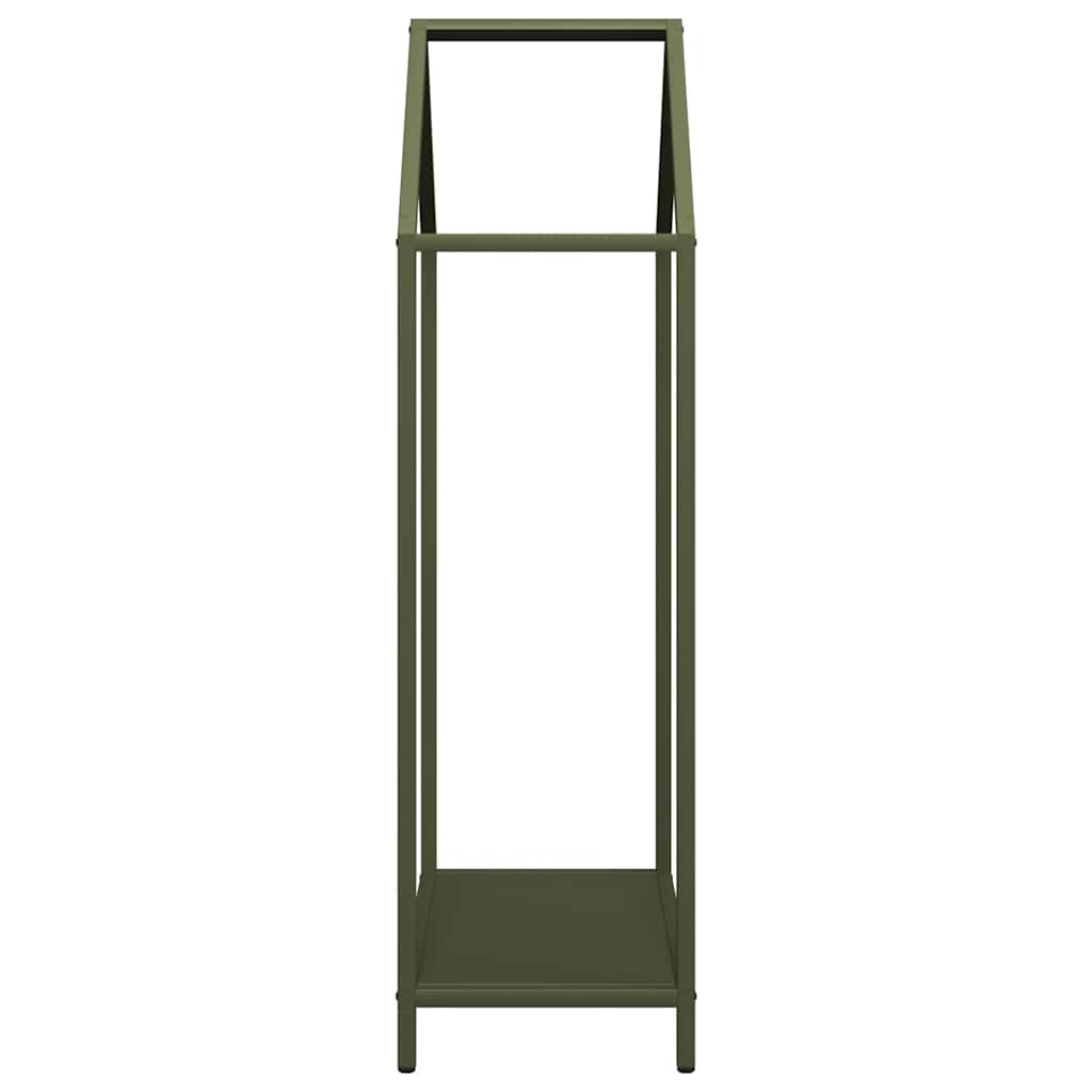 vidaXL Firewood Rack Olive Green 40x25x90 cm Cold-rolled steel