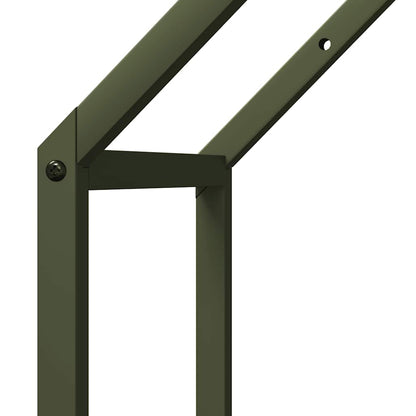 vidaXL Firewood Rack Olive Green 40x25x90 cm Cold-rolled steel