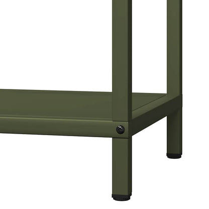 vidaXL Firewood Rack Olive Green 40x25x90 cm Cold-rolled steel