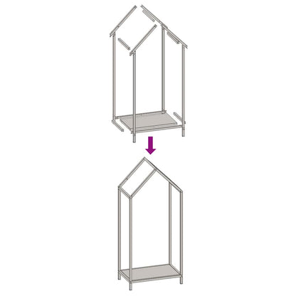 vidaXL Firewood Rack Olive Green 40x25x90 cm Cold-rolled steel