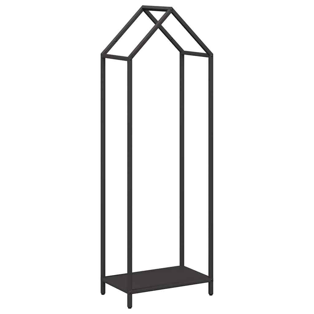 vidaXL Firewood Rack Black 40x25x120 cm Cold-rolled steel