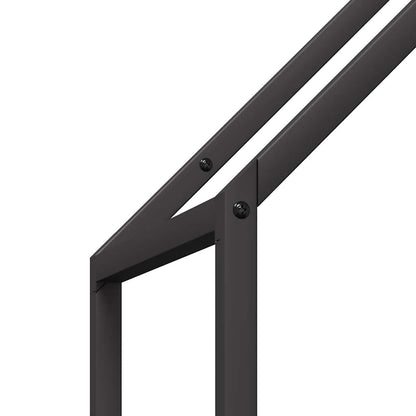 vidaXL Firewood Rack Black 40x25x120 cm Cold-rolled steel