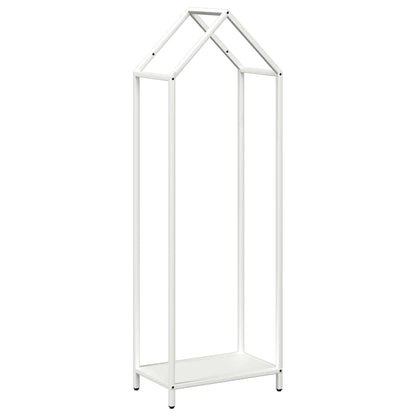vidaXL Firewood Rack White 40x25x120 cm Cold-rolled steel