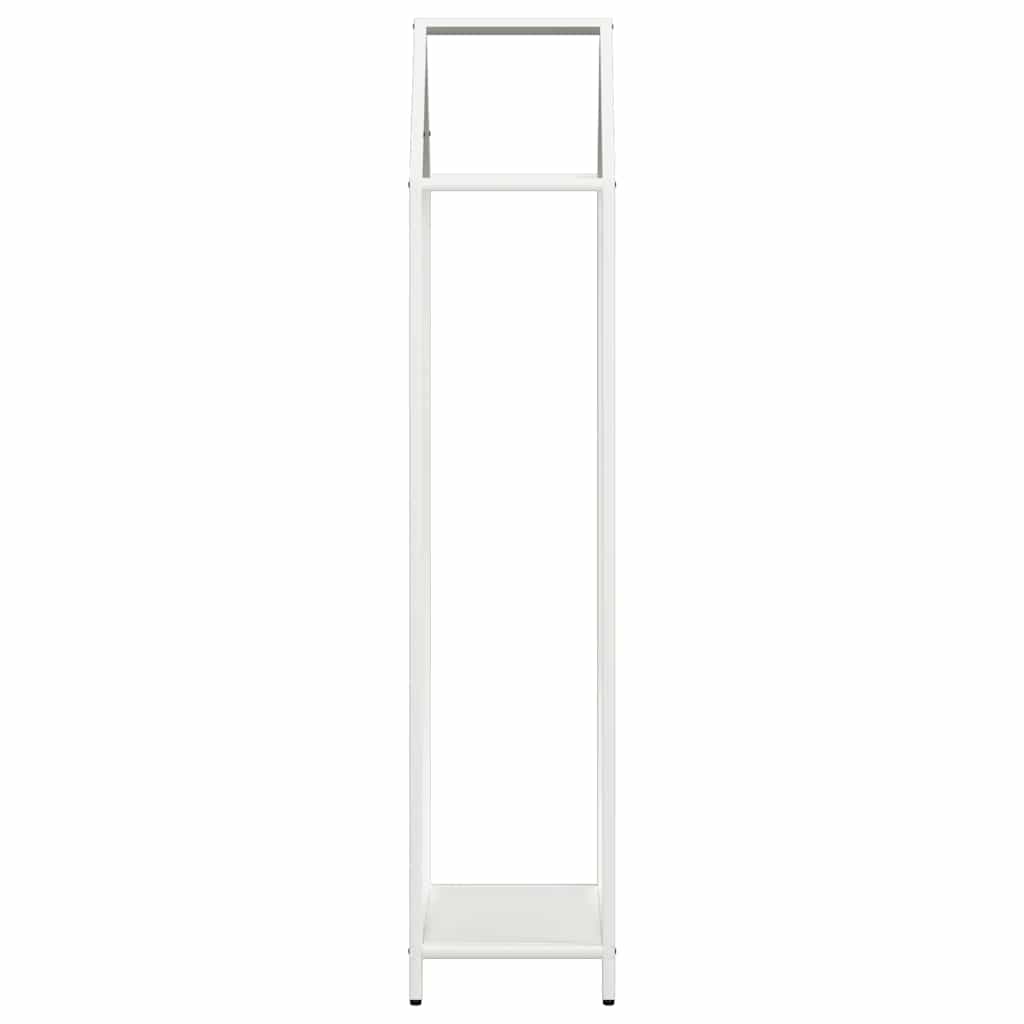 vidaXL Firewood Rack White 40x25x120 cm Cold-rolled steel