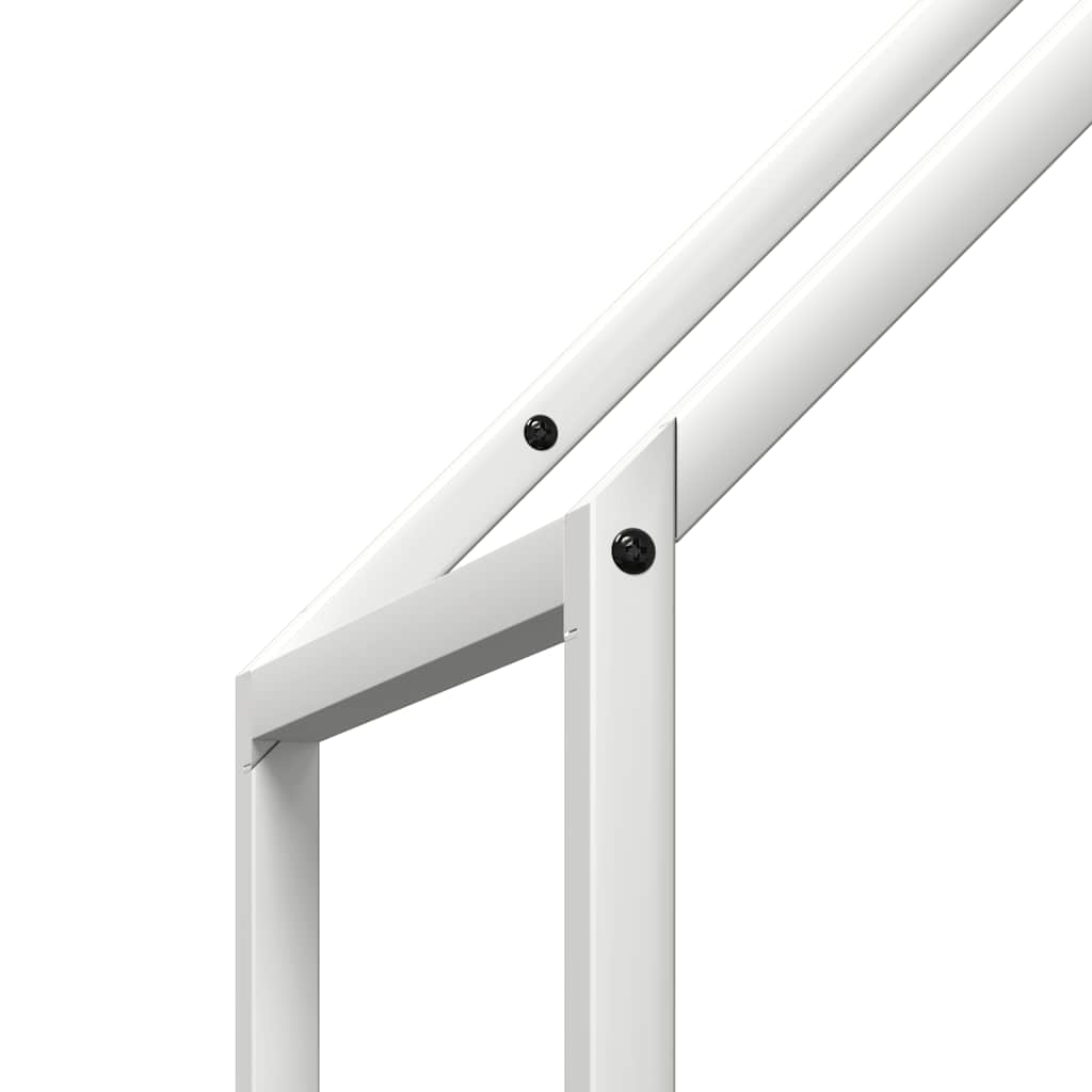 vidaXL Firewood Rack White 40x25x120 cm Cold-rolled steel