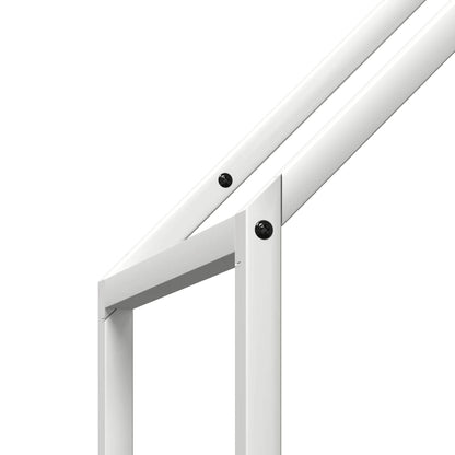 vidaXL Firewood Rack White 40x25x120 cm Cold-rolled steel