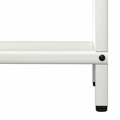 vidaXL Firewood Rack White 40x25x120 cm Cold-rolled steel