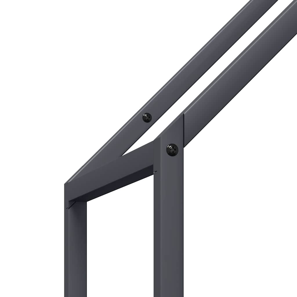vidaXL Firewood Rack Anthracite 40x25x120 cm Cold-rolled steel