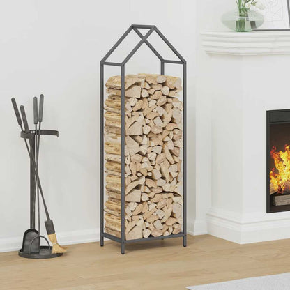 vidaXL Firewood Rack Anthracite 40x25x120 cm Cold-rolled steel