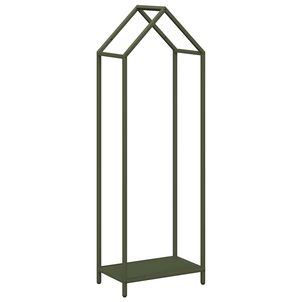 vidaXL Firewood Rack Olive Green 40x25x120 cm Cold-rolled steel