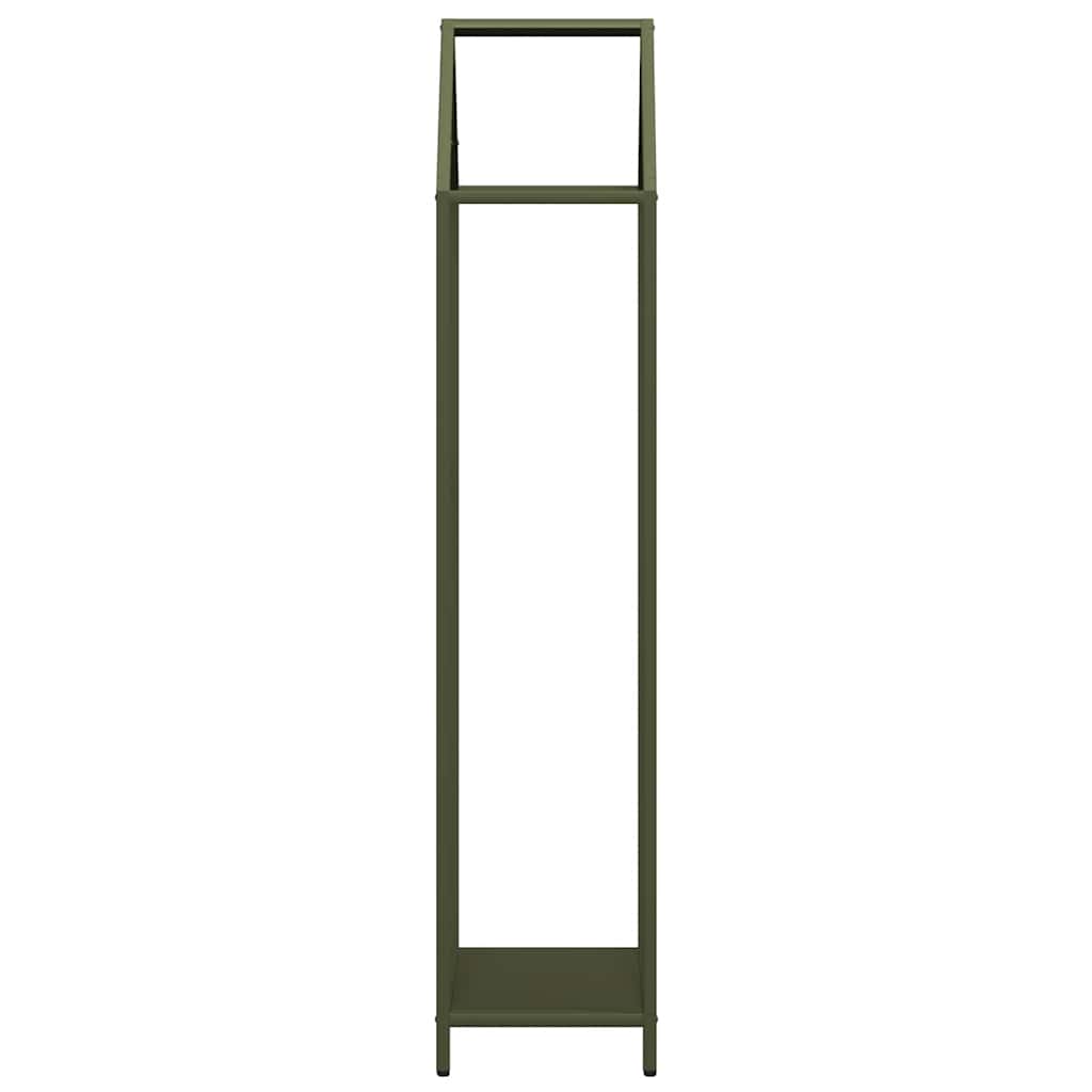 vidaXL Firewood Rack Olive Green 40x25x120 cm Cold-rolled steel