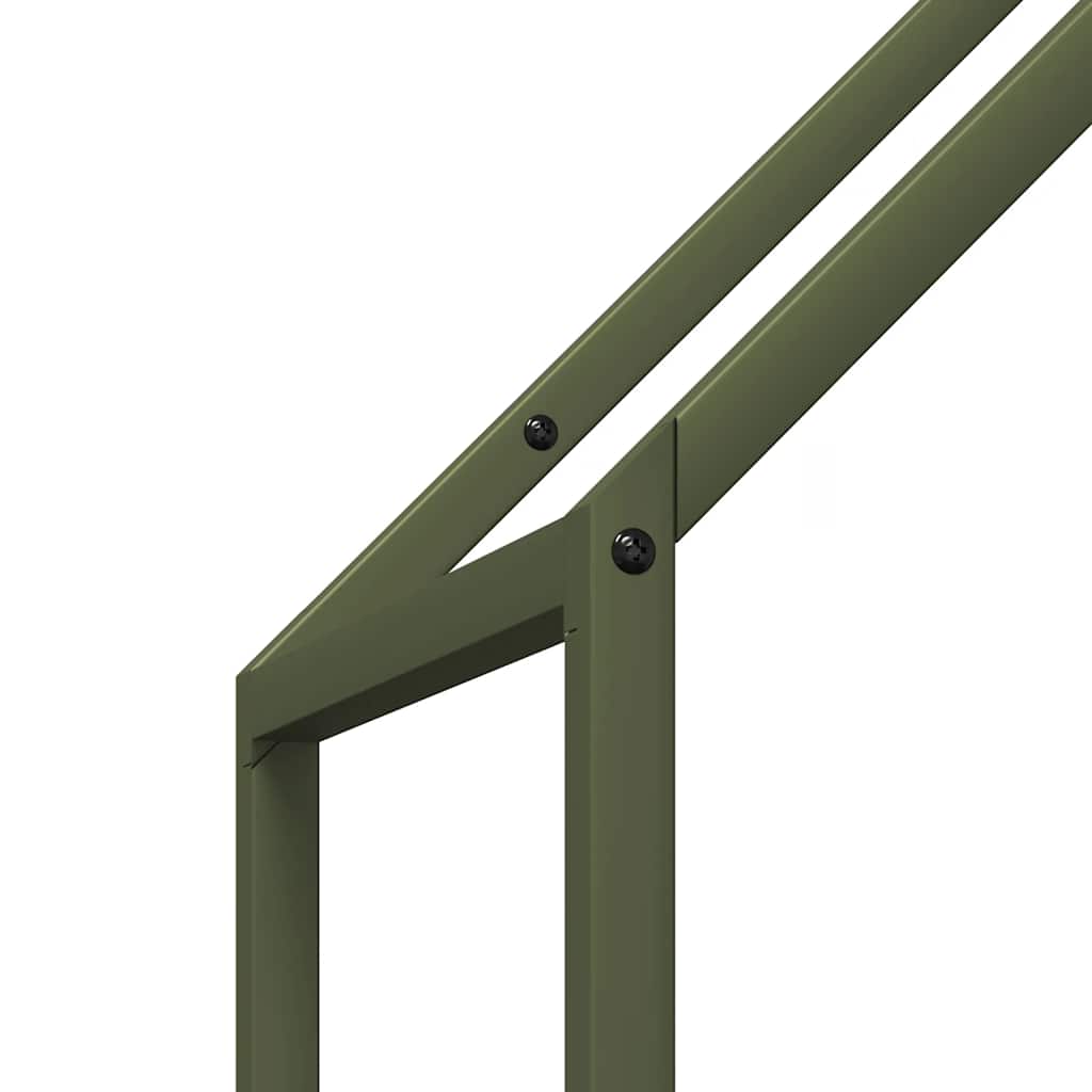 vidaXL Firewood Rack Olive Green 40x25x120 cm Cold-rolled steel