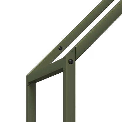 vidaXL Firewood Rack Olive Green 40x25x120 cm Cold-rolled steel