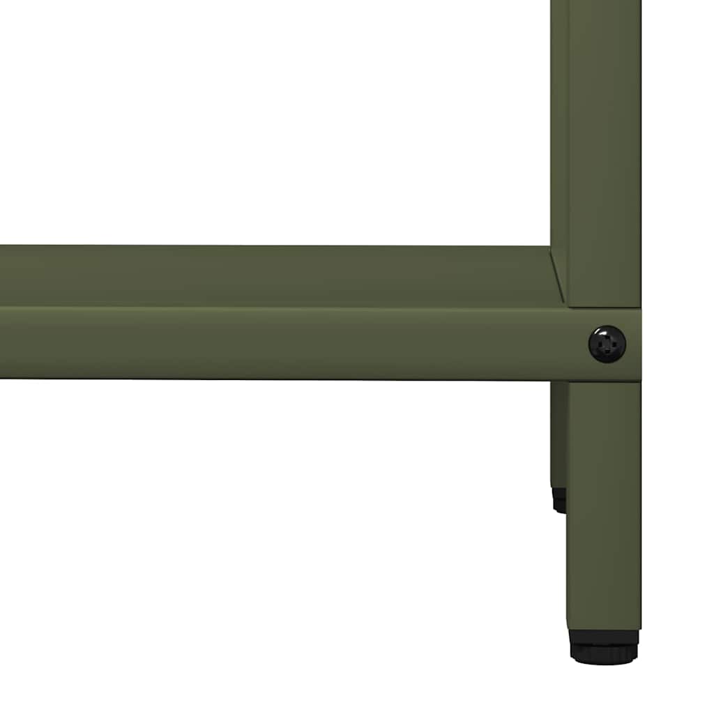vidaXL Firewood Rack Olive Green 40x25x120 cm Cold-rolled steel