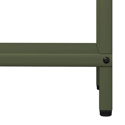 vidaXL Firewood Rack Olive Green 40x25x120 cm Cold-rolled steel