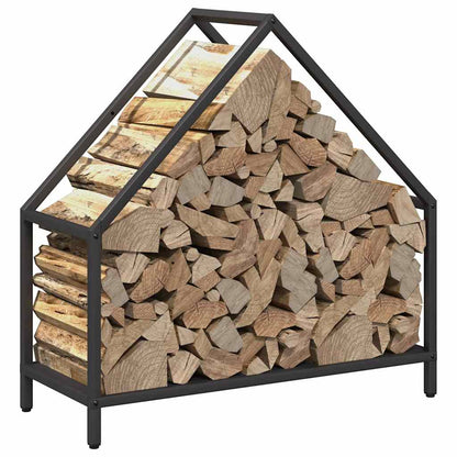 vidaXL Firewood Rack Black 60x25x60 cm Cold-rolled steel