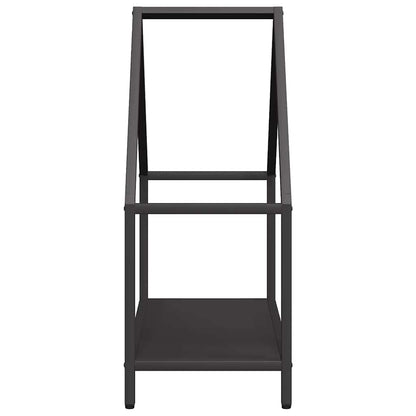 vidaXL Firewood Rack Black 60x25x60 cm Cold-rolled steel