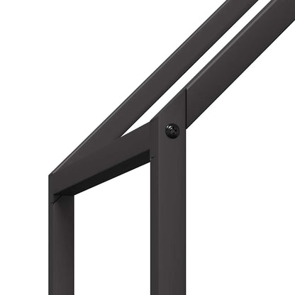 vidaXL Firewood Rack Black 60x25x60 cm Cold-rolled steel