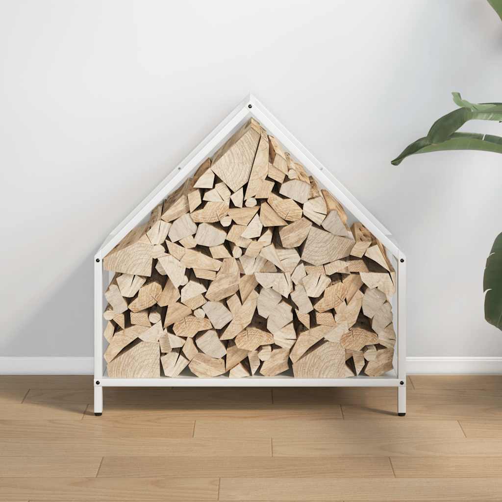 vidaXL Firewood Rack White 60x25x60 cm Cold-rolled steel