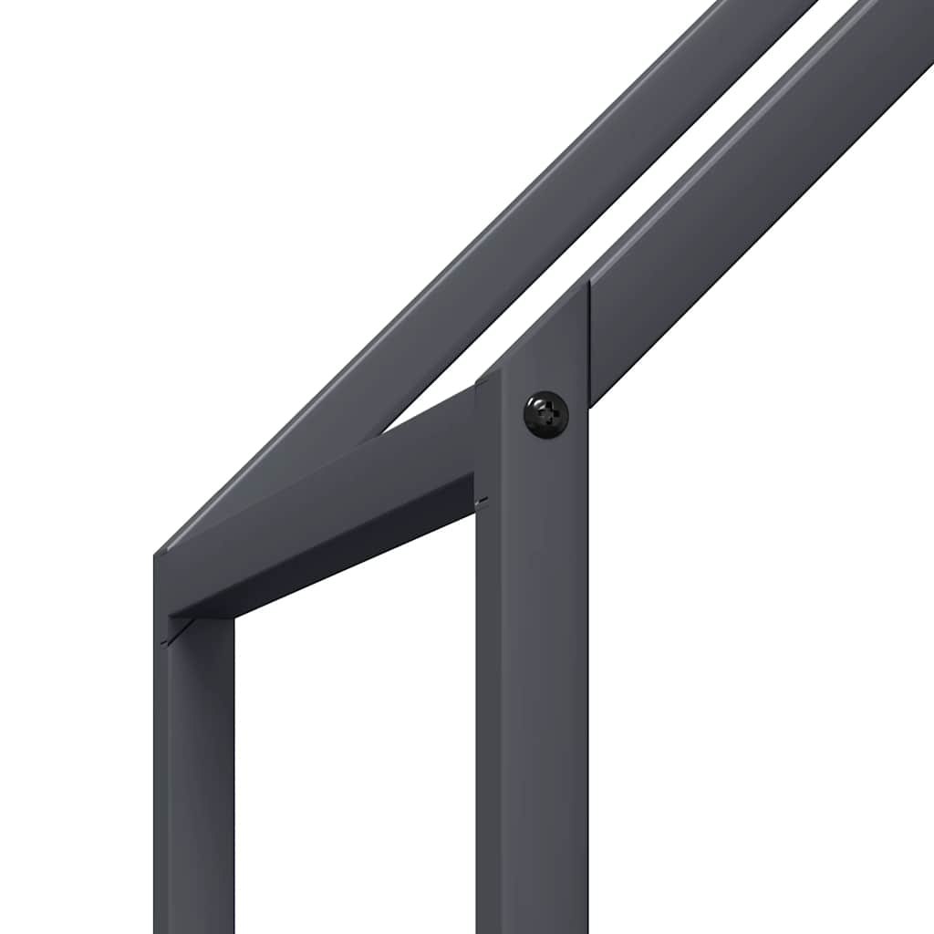 vidaXL Firewood Rack Anthracite 60x25x60 cm Cold-rolled steel